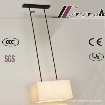 Lampe pendante d&#39;ombre de tissu blanc drcorative moderne d&#39;hôtel